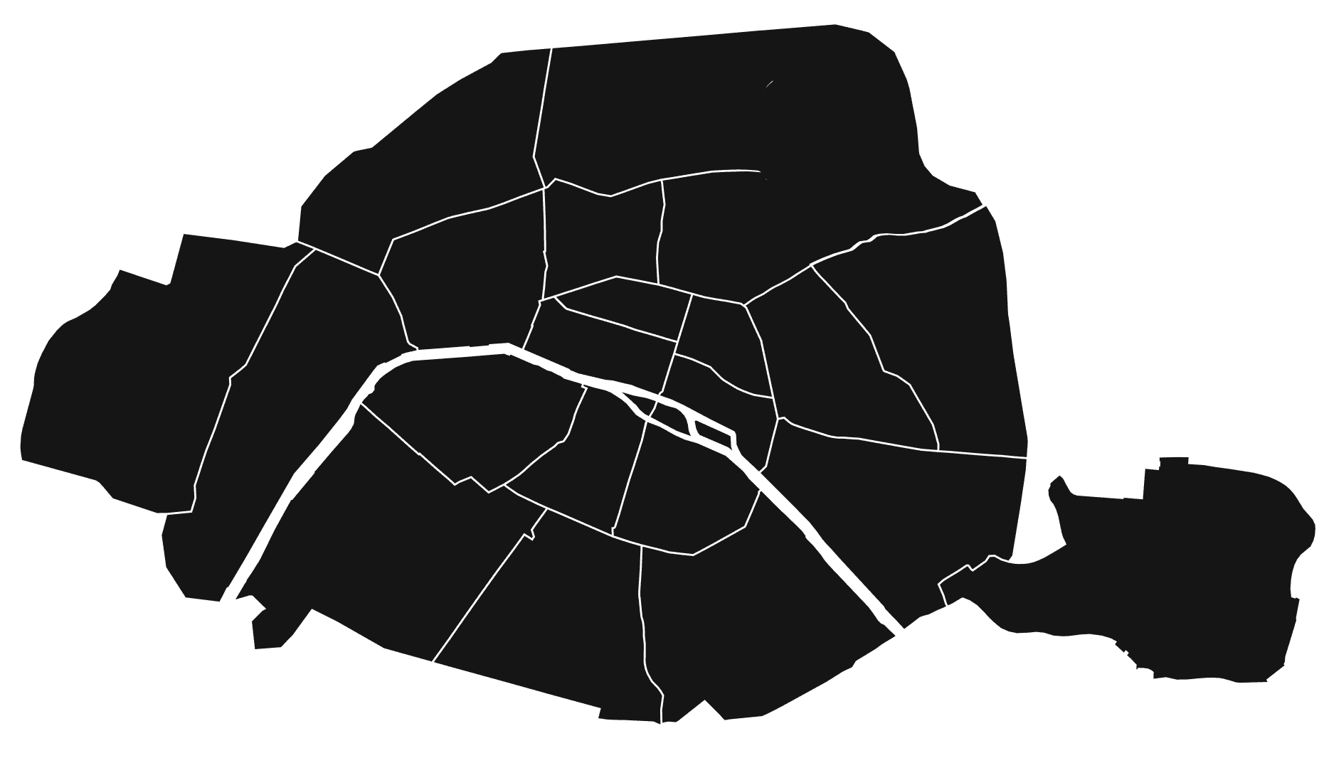 Carte d'Île-de-France - Service VTC Premium Paris